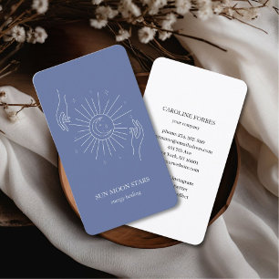 Minimalistische Sonnenmond-Sternenkarte Visitenkarte
