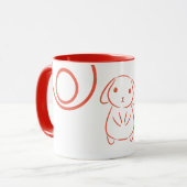 Minimalistische Sonnenstrahlen Tasse (Vorderseite Links)