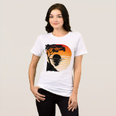 Minimalistische Sonnenuntergang Silhouette - Still Tri-Blend Shirt (Vorderseite voll)