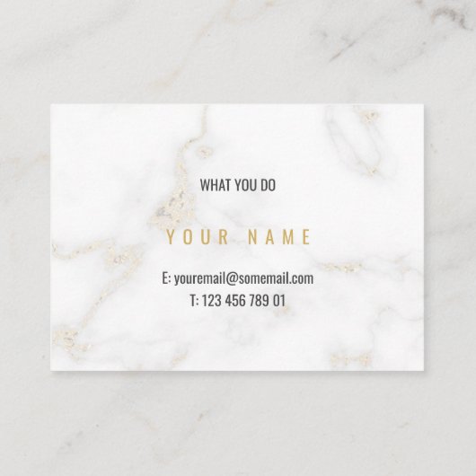 Minimalistische Soziale Medien in White und Gold M Visitenkarte (Rückseite)