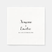 Minimalistische Spanische Hochzeit Napkin Serviette (Vorderseite)
