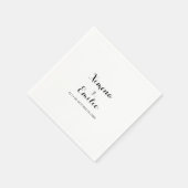 Minimalistische Spanische Hochzeit Napkin Serviette (Ecke)