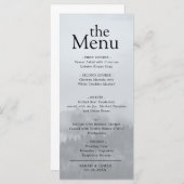 Minimalistische Speisekarte für das Abendessen im  Menükarte (Vorne/Hinten)