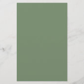 Minimalistische Speisekarte für grüne Hochzeiten (Rückseite)