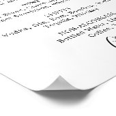 Minimalistische Speisekarte Poster (Ecke)