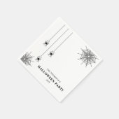 Minimalistische Spinnen und Spinnennetze Serviette (Ecke)