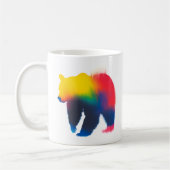 Minimalistische Spray Paint Bear Silhouette Kaffeetasse (Links)