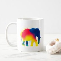 Minimalistische Spray Paint Elephant Silhouette