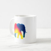 Minimalistische Spray Paint Elephant Silhouette Kaffeetasse (Vorderseite Links)