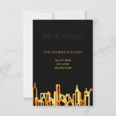 Minimalistische Stadt mit schwarzem Gold Ankündigung (Vorderseite)