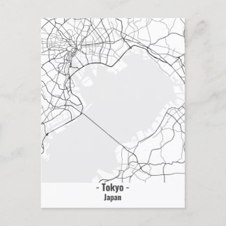 Minimalistische Stadt Tōkyō Postkarte