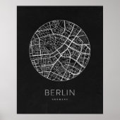 Minimalistische Stadtkarte Poster (Vorne)