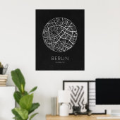 Minimalistische Stadtkarte Poster (Heimbüro)