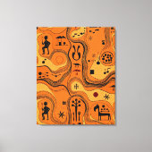 Minimalistische Stammeskunst Leinwanddruck (Vorderseite)