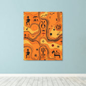 Minimalistische Stammeskunst Leinwanddruck (Insitu (Holzboden))