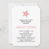 Minimalistische Starfish Brautdusche Einladung, ro Einladung (Vorderseite)