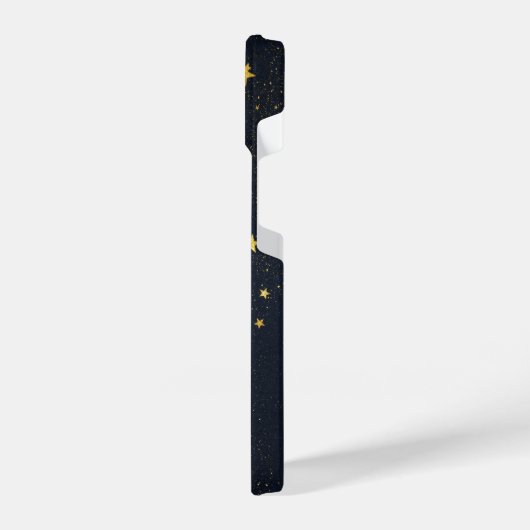 Minimalistische Starry Night Sky Initials iPhone Hülle (Linke Seite)