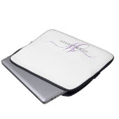 Minimalistische Start-Script-Monogram-Initials Laptopschutzhülle (Vorne Knopf)