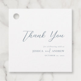 Minimalistische staubblaue und weiße einfache Hoch Geschenkanhänger