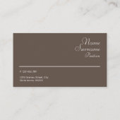 Minimalistische Steinfotografie - braune Visitenka Visitenkarte (Rückseite)