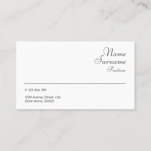 Minimalistische Steinfotografie Visitenkarte (Rückseite)