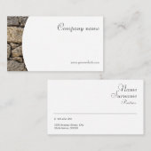 Minimalistische Steinfotografie Visitenkarte (Vorne/Hinten)