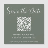 Minimalistische Stelle | SAVE THE DATE | QR Code M Magnetkarte (Vorderseite)