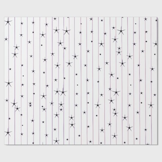 Minimalistische Sternen Geschenkpapier (Flach)