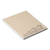 Minimalistische stilisierte Elefantenparade Notizblock (angewinkelt)