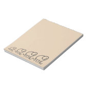 Minimalistische stilisierte Elefantenparade Notizblock (Rotiert)