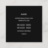 Minimalistische Stilwiese Quadratische Visitenkarte (Rückseite)