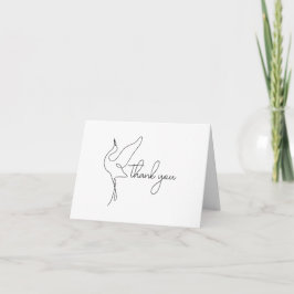 Minimalistische Storch Neutrale Babyparty Dankeskarte