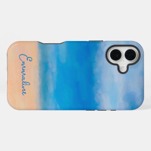 Minimalistische Strandbilder iPhone Hülle (Rückseite (Horizontal))