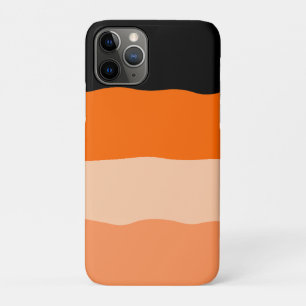 Minimalistische Streifen aus Orange und Schwarz Case-Mate iPhone Hülle