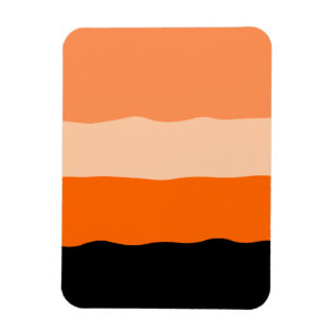 Minimalistische Streifen aus Orange und Schwarz Magnet