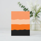 Minimalistische Streifen aus Orange und Schwarz Postkarte (Stehend Vorderseite)
