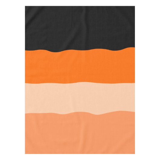 Minimalistische Streifen aus Orange und Schwarz Tischdecke (Vorderseite)
