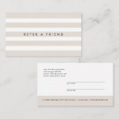 Minimalistische Streifen Eine Freundenkarte anzeig Visitenkarte (Vorne/Hinten)