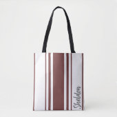 Minimalistische Streifen Monogramm Tasche (Vorderseite)