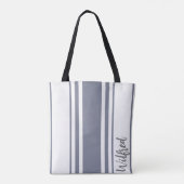 Minimalistische Streifen Monogramm Tasche (Rückseite)