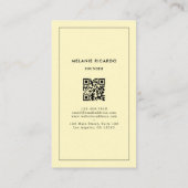 Minimalistische Streifen Retro QR Code Bäckerei Visitenkarte (Rückseite)