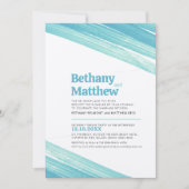 Minimalistische Striche mit Aquarellfarbe Einladung (Vorderseite)