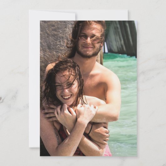 Minimalistische Striche mit Aquarellfarbe Einladung (Rückseite)