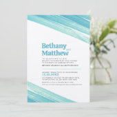 Minimalistische Striche mit Aquarellfarbe Einladung (Stehend Vorderseite)