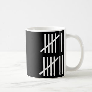 Minimalistische Strichlisten-Zählung 67 Meme Slang Kaffeetasse