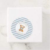 Minimalistische Stripes Teddy Bear Gefälligkeitsta Geschenkanhänger (Beispiel)