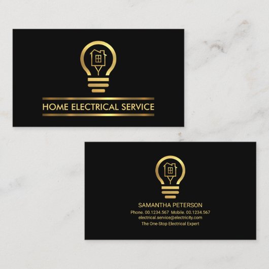 Minimalistische Stromversorgung Visitenkarte (Vorne/Hinten)