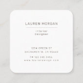 Minimalistische strukturierte Rose Gold Visitenkar Quadratische Visitenkarte (Rückseite)