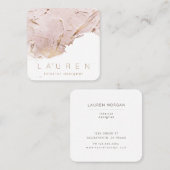 Minimalistische strukturierte Rose Gold Visitenkar Quadratische Visitenkarte (Vorne/Hinten)