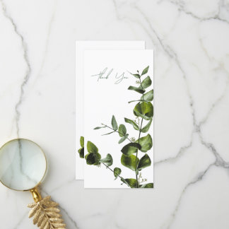 Minimalistische Stufe Eukalyptus Tall Dankeschön K Dankeskarte